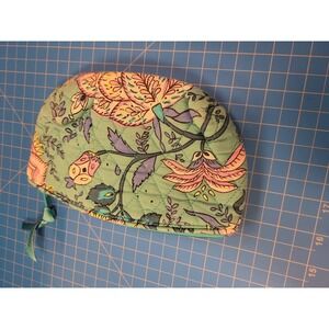 Vera Bradley Quilted‎ Cosmetic Bag Floral Zip Pouch Makeup Travel Accessory Case